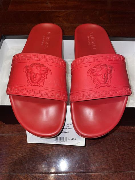 fake versace slides|Versace slides women sale.